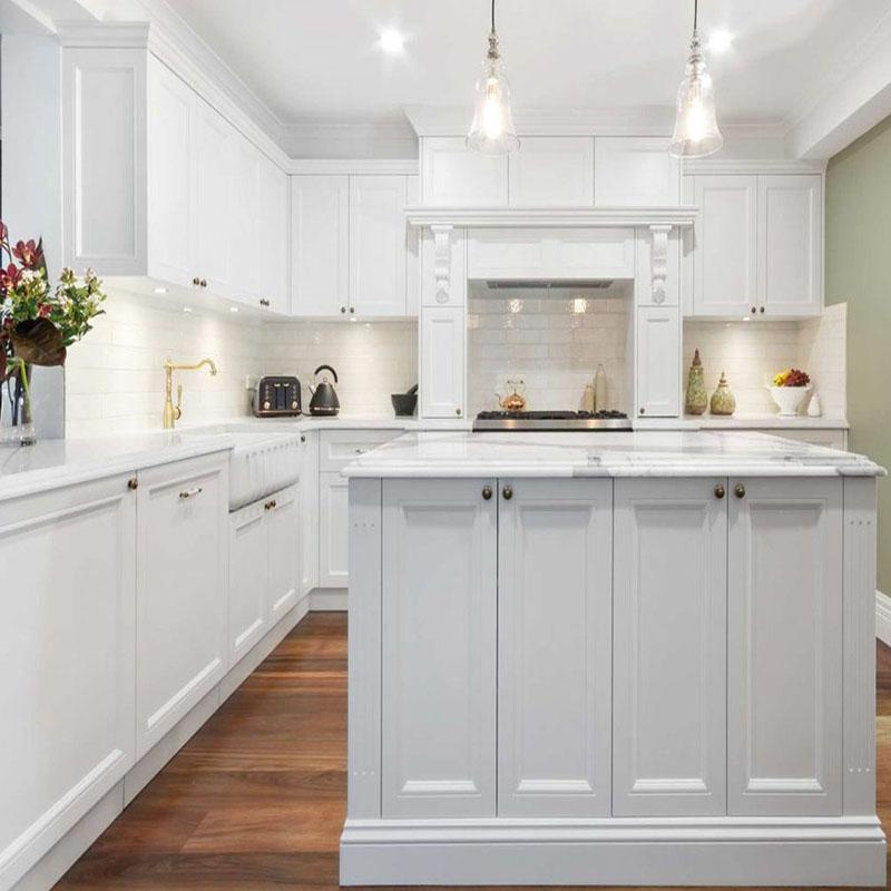 pure white oak solid wood traditional kitchen